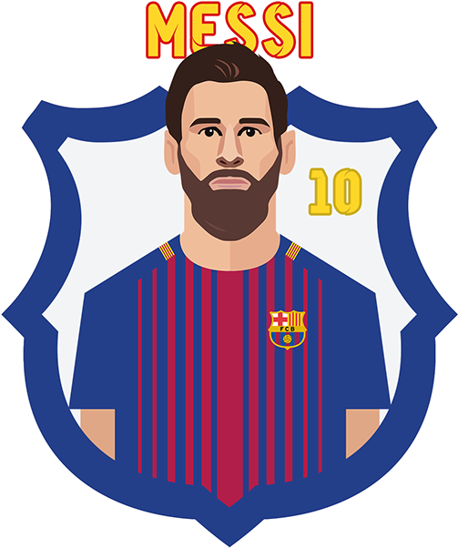 2017-2018 Fc Barcelona Squad - Illustration (600x662), Png Download