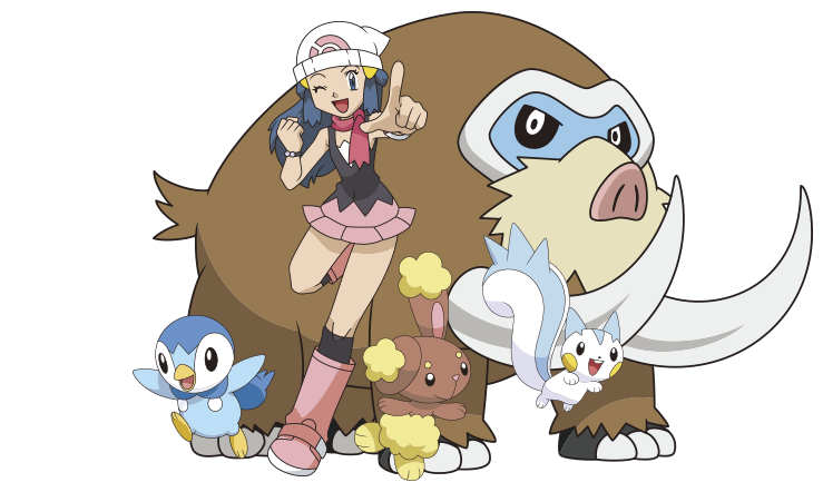 Buneary - Mamoswine - Pachirisu - Piplup - Pokemon Zorua As Dawn (738x461), Png Download