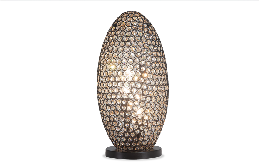 Gleam Crystal Bronze Orb Lamp - Vase (850x534), Png Download