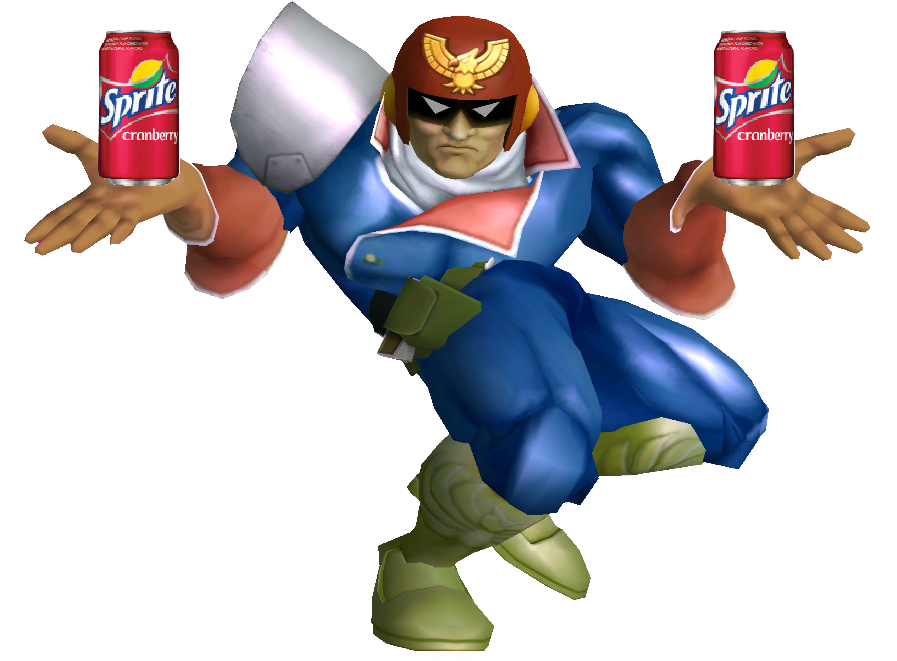 Super Smash Bros - Captain Falcon Knee Kirby (912x669), Png Download