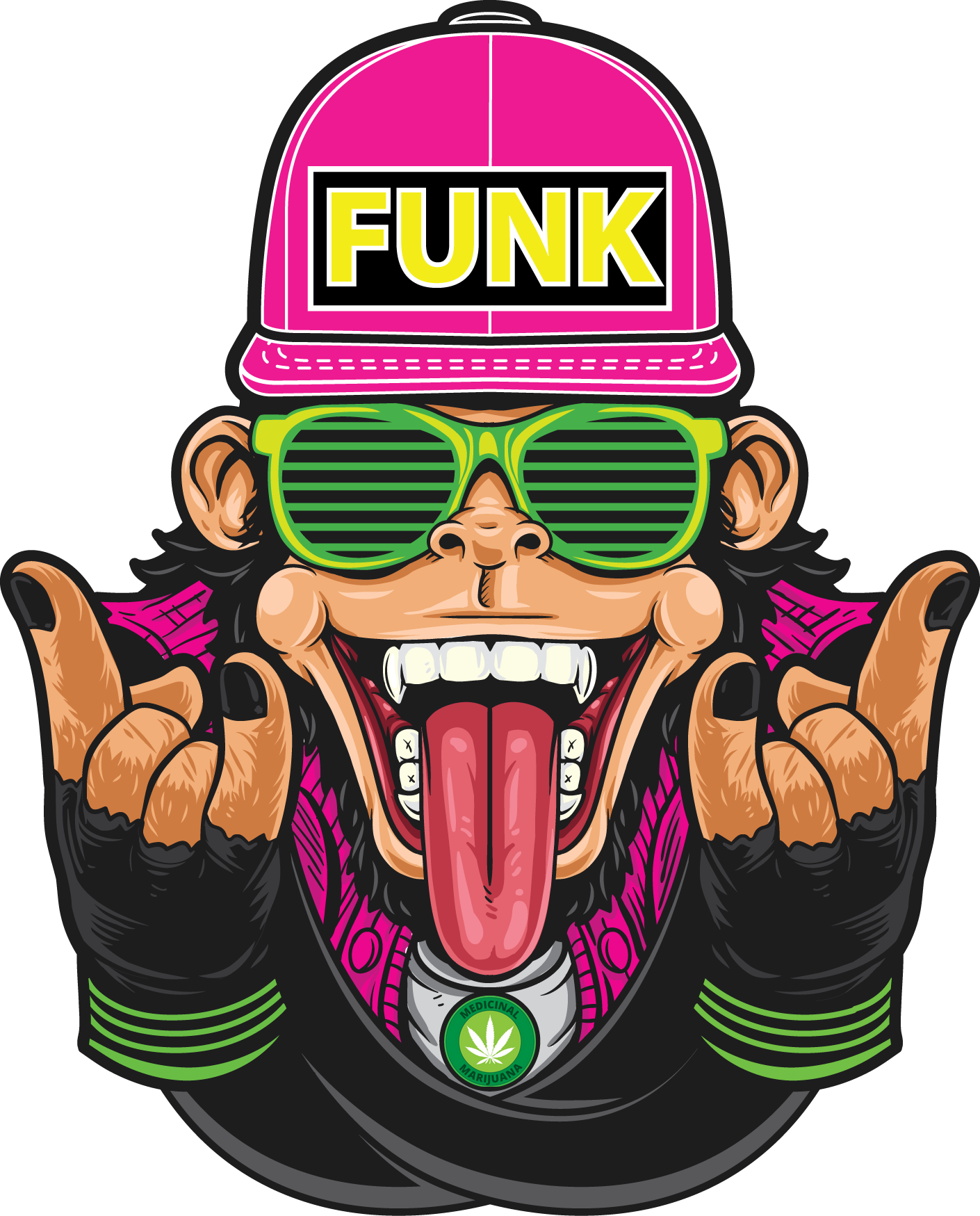 Munkie Extracts Home Expand Your Mind Body - Monkey Funky (1410x1749), Png Download