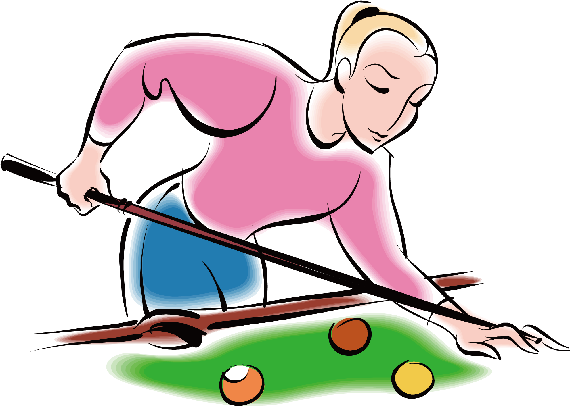 Euclidean Vector Billiards Table Tennis - Funny Snooker Cartoons Small File Size (1982x1420), Png Download