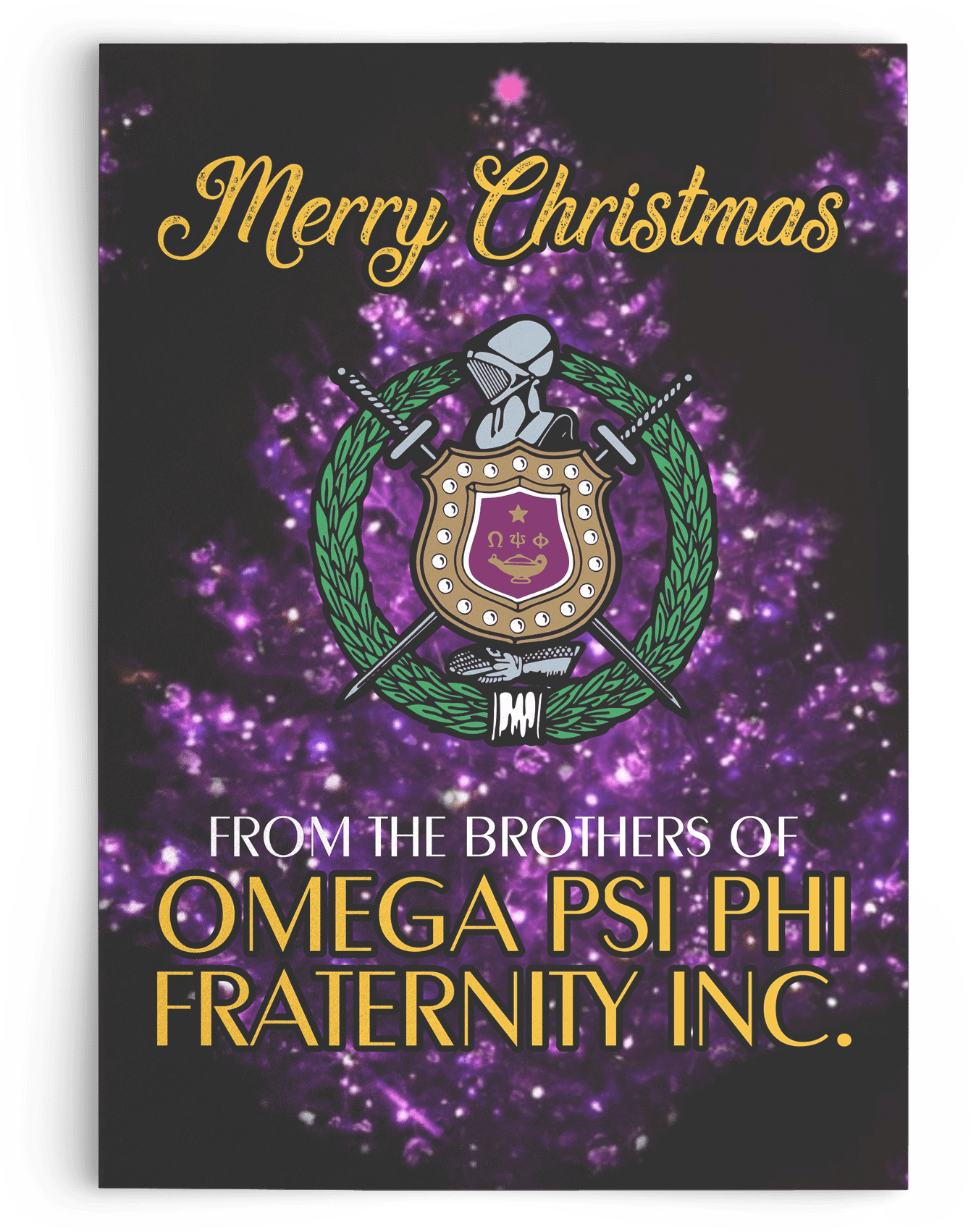 Omega Psi Phi Christmas Card (2000x2000), Png Download