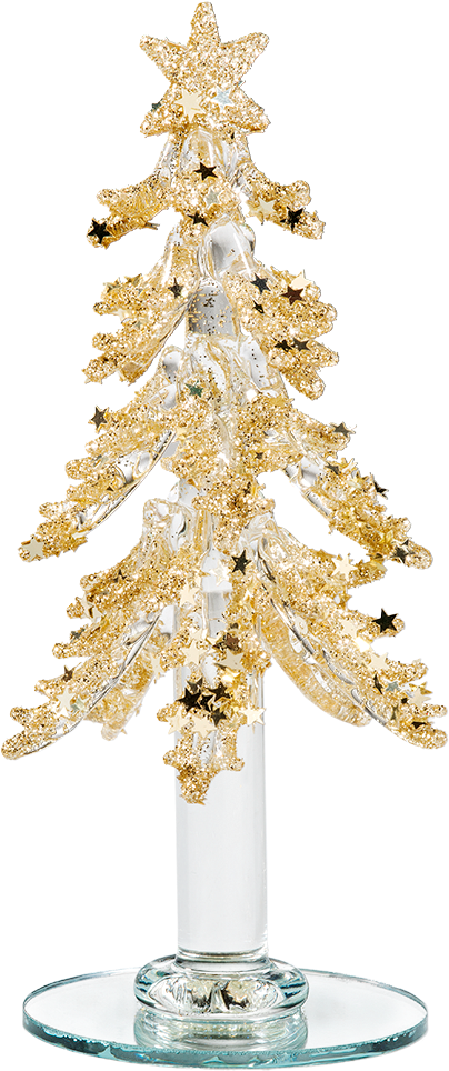 Glass Christmas Tree, Golden - Tannenbaum Png Gold (1000x1000), Png Download