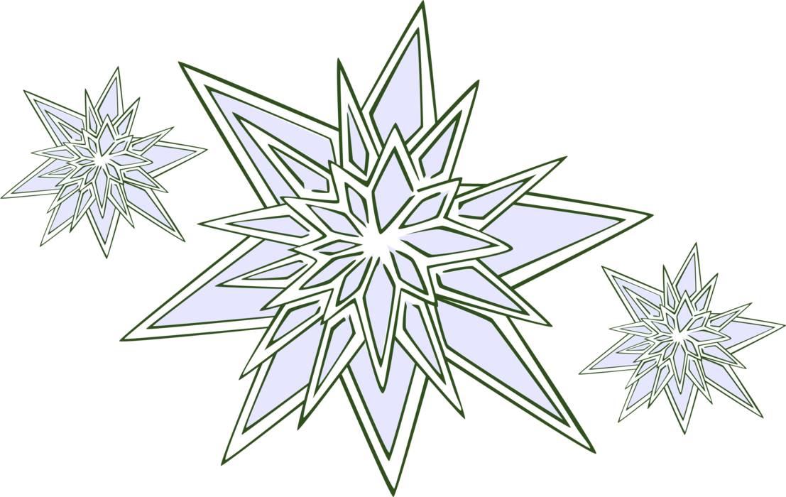 Vector Illustration Of Snowflake Snow Ice Crystals - Drawing (1107x700), Png Download