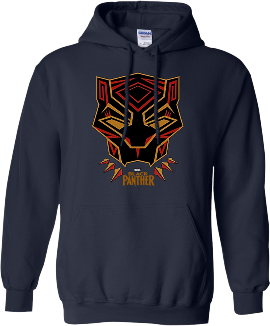 Marvel Black Panther Movie Geo Mask Pocket Graphic - Sweatshirt Stranger Things Black (1155x1155), Png Download