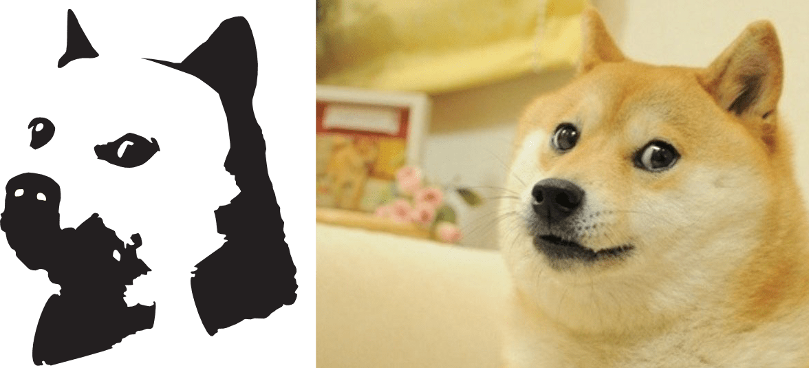 Vectorized Doge Meme - 單身 狗 (1176x535), Png Download