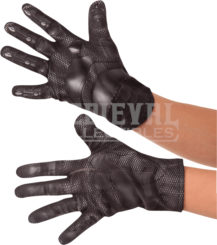 Kids Civil War Black Panther Gloves - Boy Black Panther Costume (850x850), Png Download