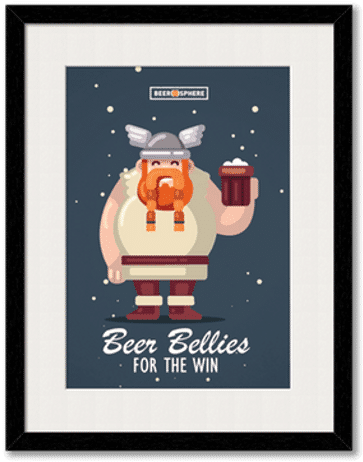 Beer - Wall Frame With White Border (800x800), Png Download