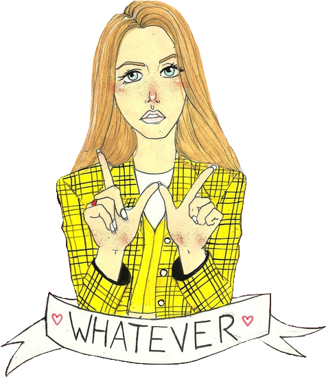 Clueless Illustration (500x707), Png Download