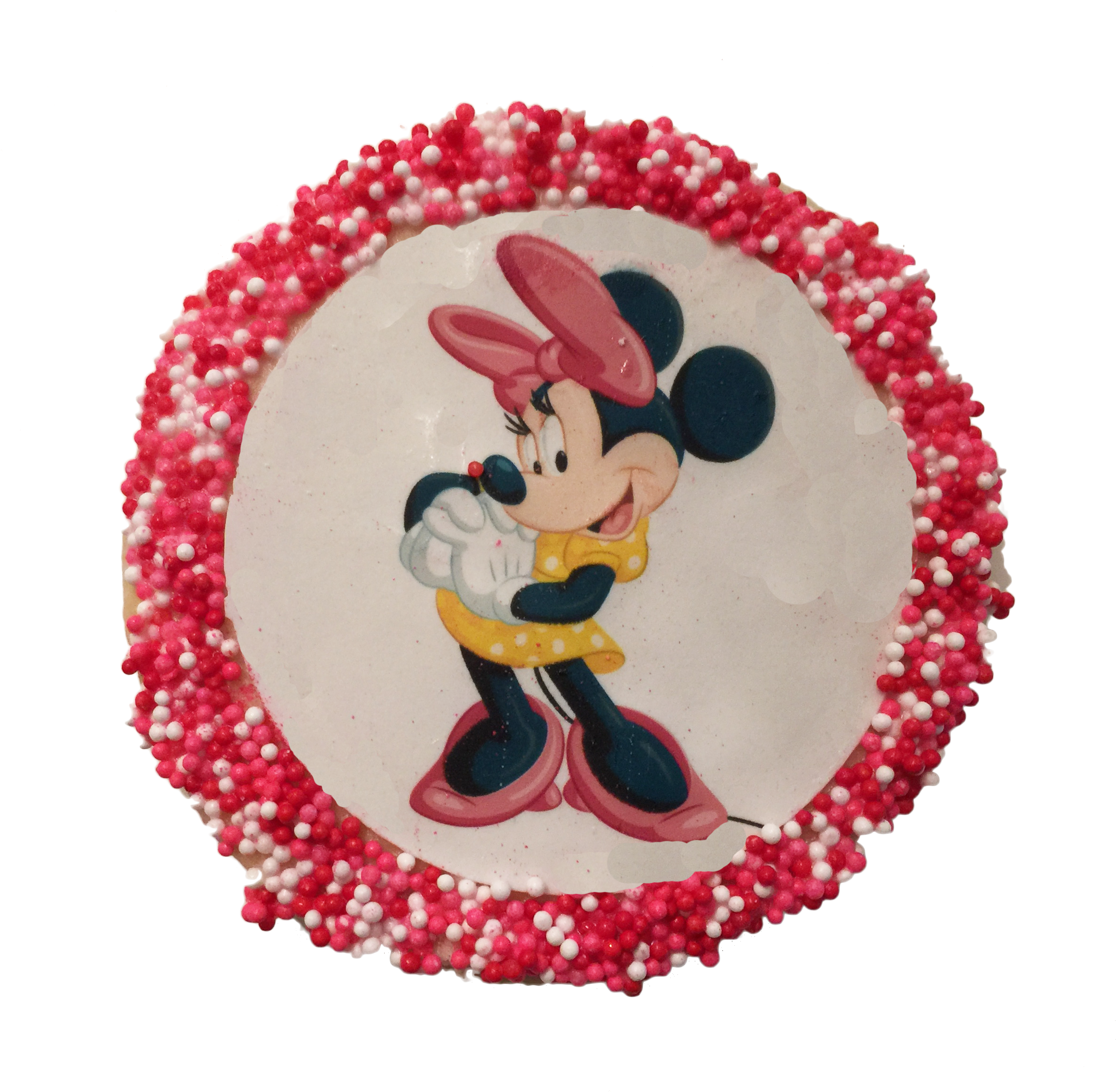Minnie Mouse Sugar Cookies With Nonpareils - Cartoon (2448x2448), Png Download