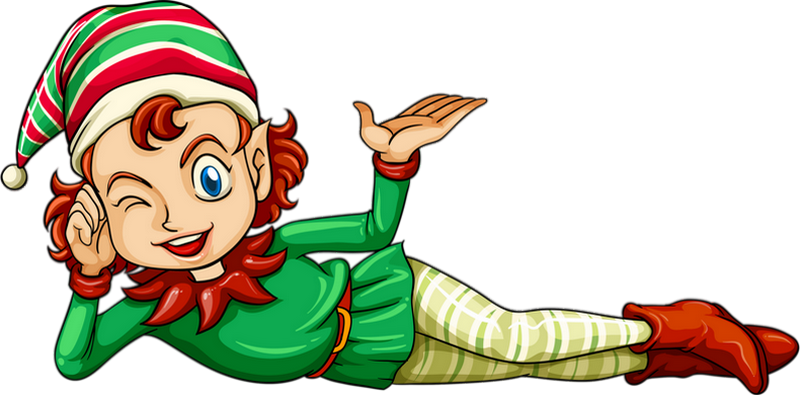 Christmas Elves In White Background (800x395), Png Download