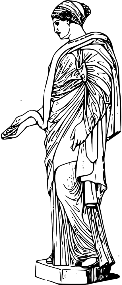 Ancient Greek Sculpture Clipart (500x1000), Png Download