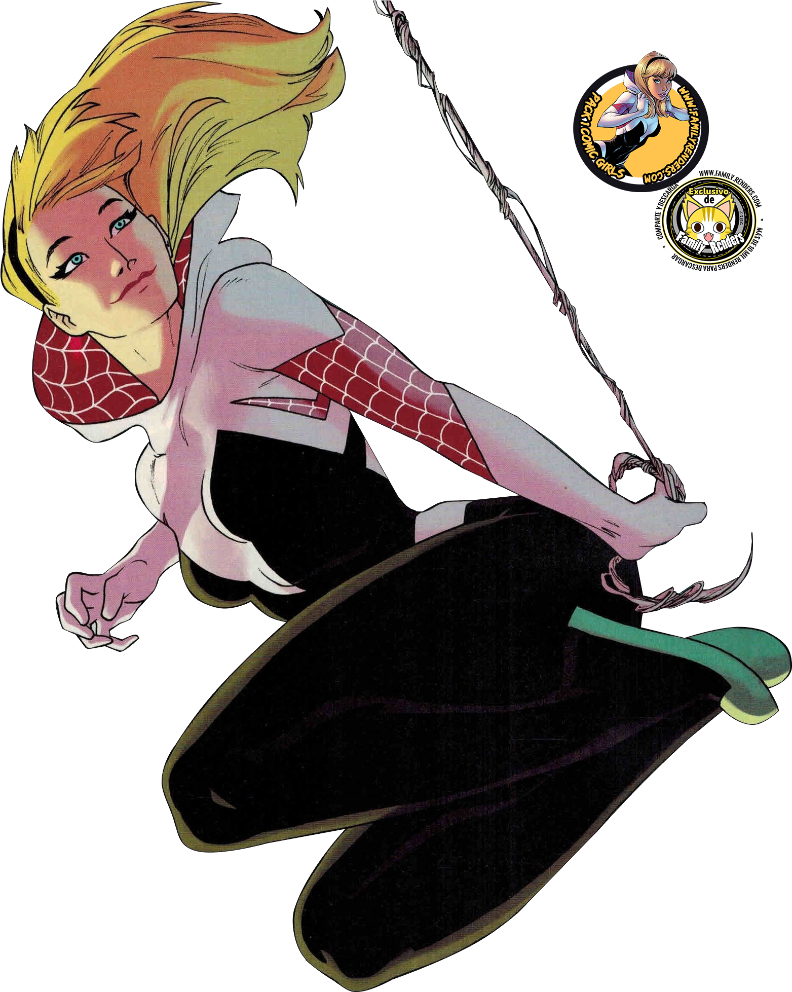 Spider Gwen Comic Art (1596x1996), Png Download