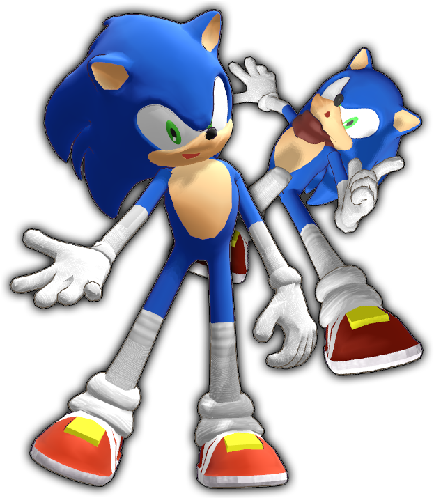 Sonic Boom Model Comment The Link To Your Rig And - Sonic Boom Sonic Mmd (631x714), Png Download