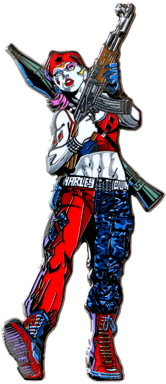 Dc Universe Rebirth Harley Quinn Figpin Enamel Pin - Harley Quinn Rebirth Design (500x777), Png Download