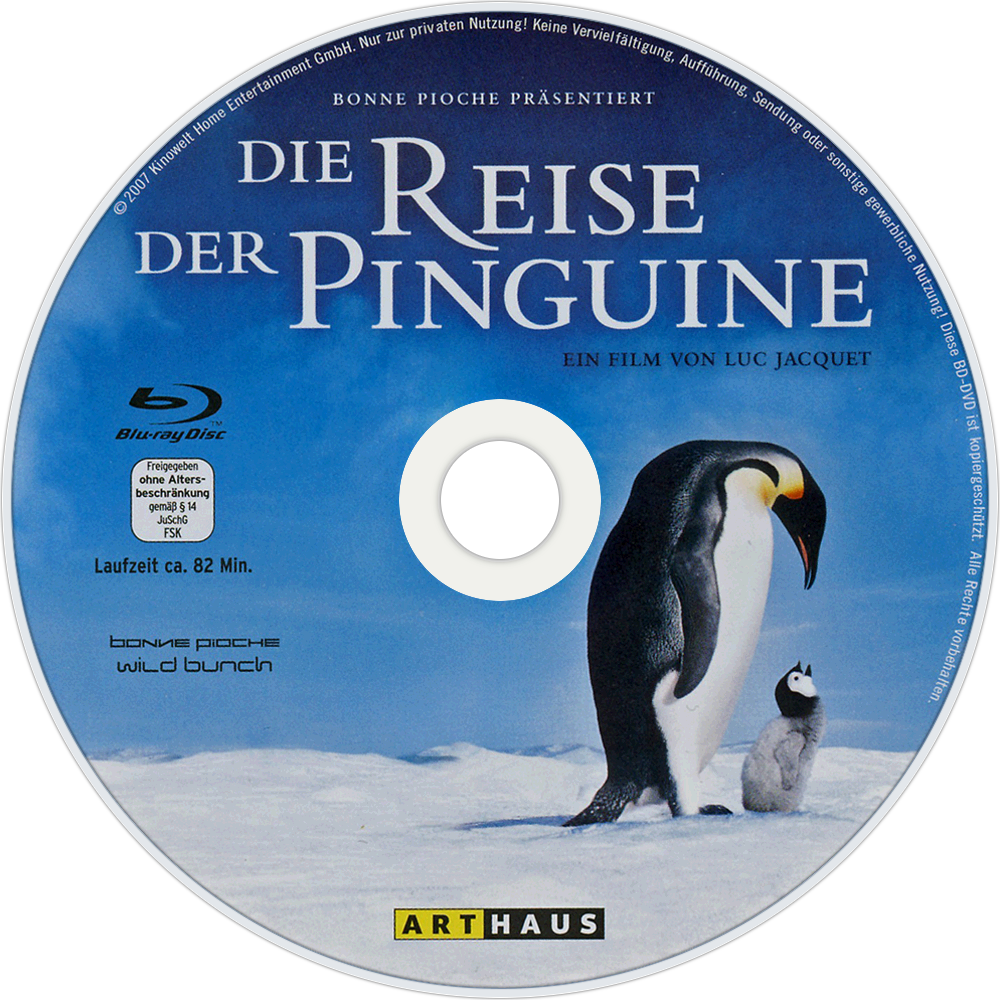 March Of The Penguins Bluray Disc Image - Marche De L Empereur (1000x1000), Png Download