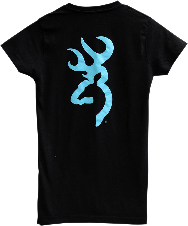 Browning Womens Buckmark Tee Black (1000x1000), Png Download