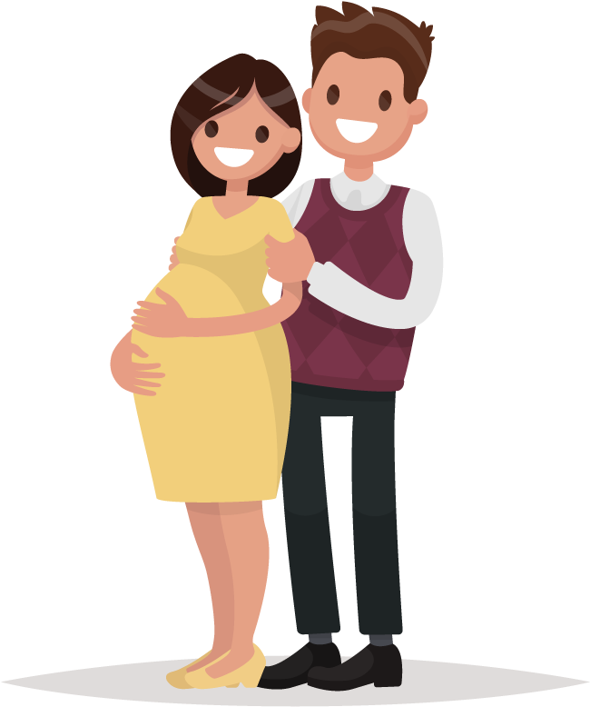That's Where Parent Step By Step Comes In Parent Step - Pregnant Couple Vector Gif (1400x880), Png Download