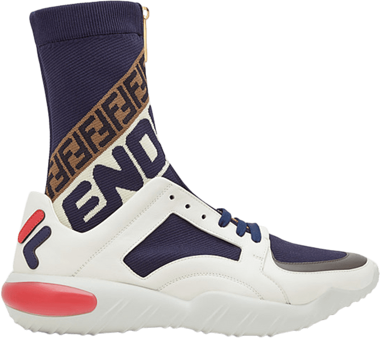 Fila Fendi X Tech Fabric High Top 'multi-color' - Giay Sneaker Cổ Cao (750x668), Png Download