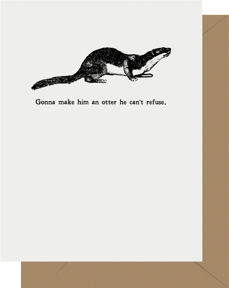 Make Him An Otter He Can't Refuse The Godfather - Otter Godfather (1000x1000), Png Download