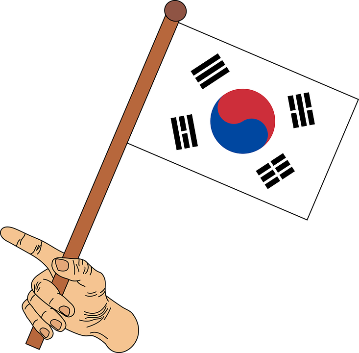Korea Flag Png - Korean And Japanese Flag (733x720), Png Download