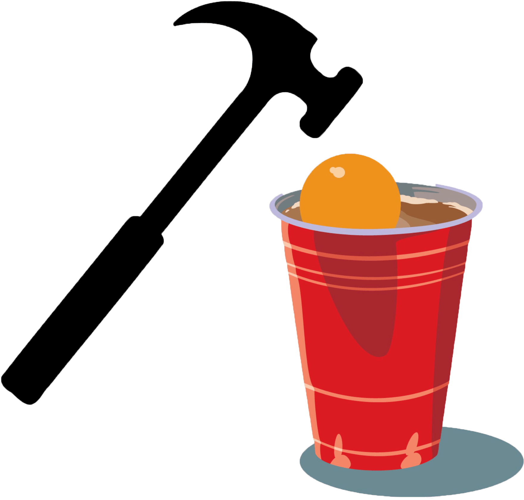 Get Hammered Sports - Transparent Solo Cup Clipart (2081x2242), Png Download