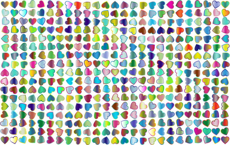 Stylized Hearts Background Prismatic No Bg - Habbo Badge Codes Queen (796x502), Png Download