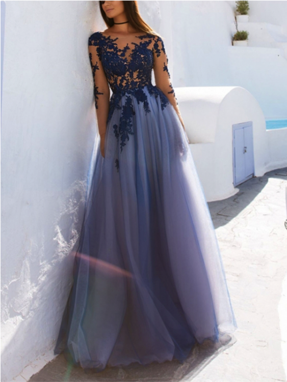 Hot Sale Delightful Dress - Long Sleeve Prom Dresses 2019 (750x750), Png Download