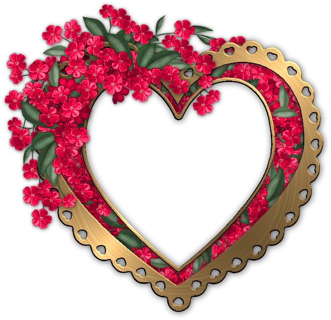 Http - //dl - Glitter Graphics - Go To Www - Glitter - Flower Heart Frame Png (700x700), Png Download