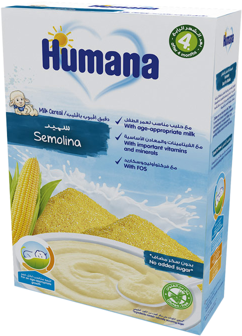 Humana Milk Cereals- Semolina - Humana 5 Cereals (800x800), Png Download