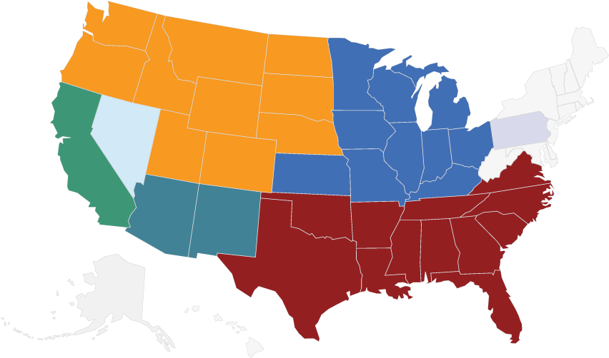 Central Arizona Freight Www - Us Senate Map 2019 (870x520), Png Download