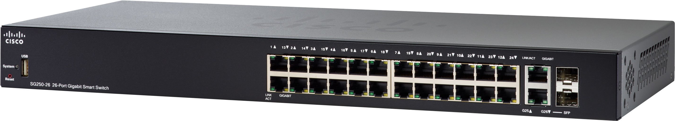 Cisco Sg250-26 - Sg250 26hp K9 Eu (3000x2400), Png Download