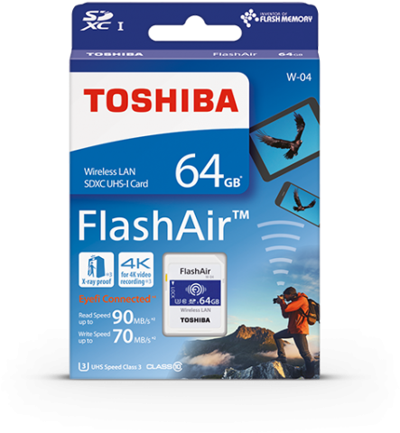 Toshiba Press Flash Air W4 Packaging - Toshiba Flashair 64gb (600x600), Png Download