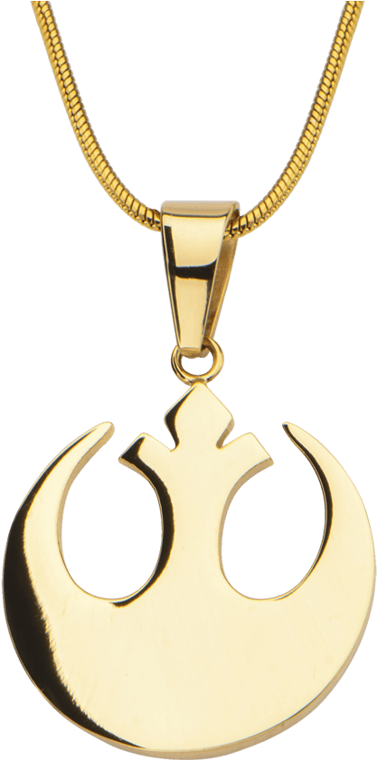 Rebel Alliance Gold Pendant With Chain - Locket (850x850), Png Download
