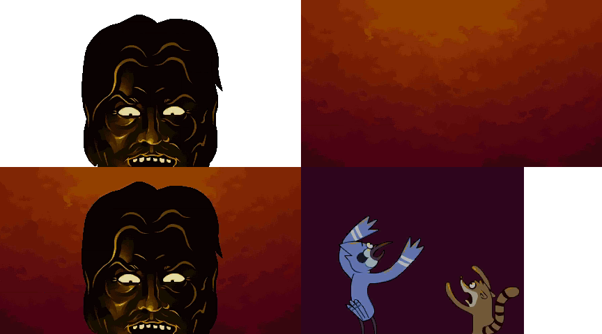Click For Full Sized Image Game Over Screen - Regular Show 8 Bit (864x480), Png Download