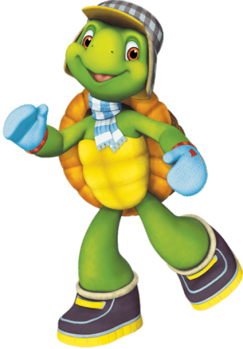 Free Png Download Franklin In Winter Clothes Clipart - Franklin Turtle With Shoes (480x689), Png Download