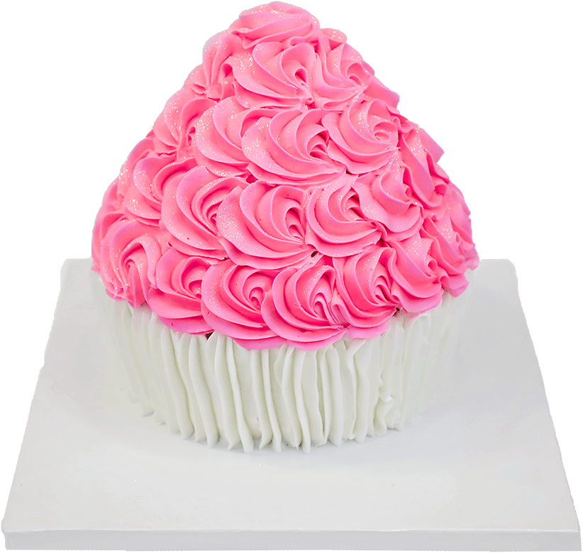 Super Size Cupcake Cake - Buttercream (1200x1200), Png Download