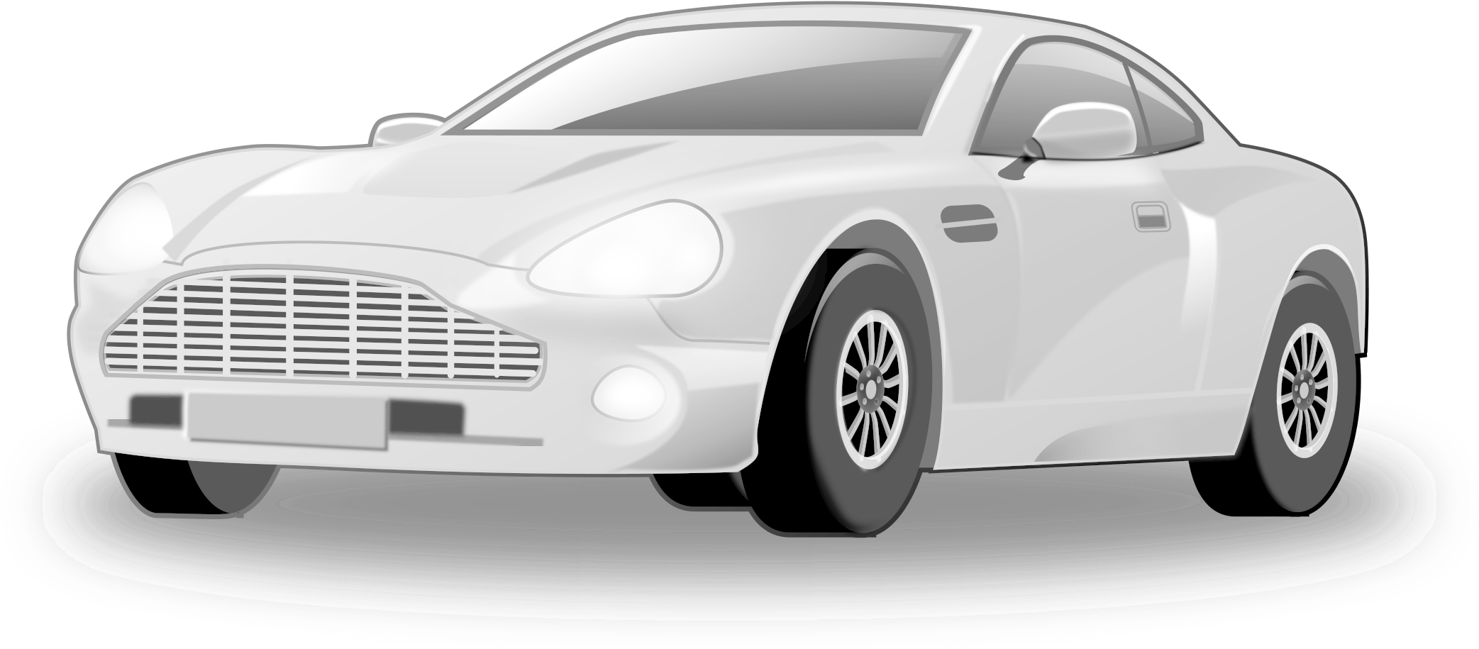 Aston Martin Clipart Realistic Car - Aston Martin Clip Art (2400x1697), Png Download