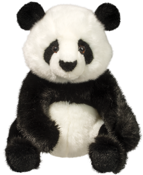 Paya Panda Bear 11 Inch Siting Realistic Plush Stuffed - Plush Panda Bear (640x640), Png Download