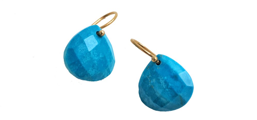 Turquoise Teardrop Earrings (1000x1000), Png Download