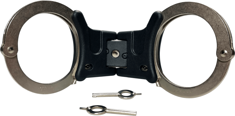 Folding Rigid Handcuffs - Strap (800x398), Png Download