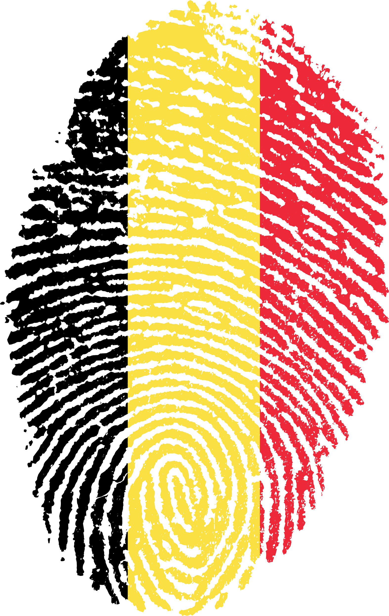 Belgium Flag Fingerprint Country - Flag Fingerprints (1573x2488), Png Download