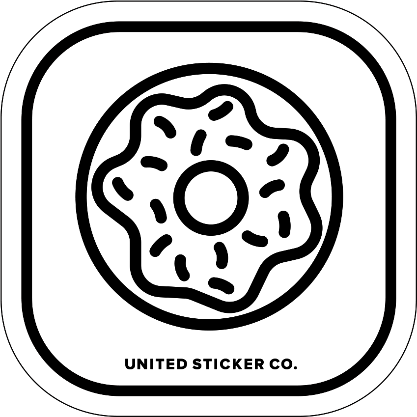 Doughnut Icon Badge Sticker - Circle (900x900), Png Download