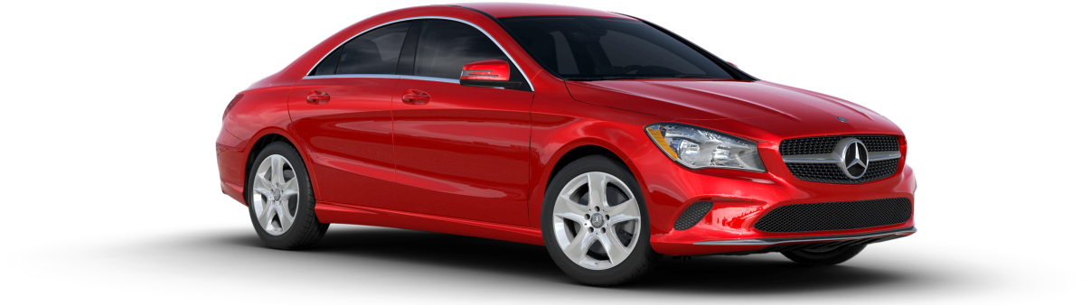 2019 Merceds-benz Red Cla Coupe Angled - 2018 Cla 250 Red (1440x535), Png Download
