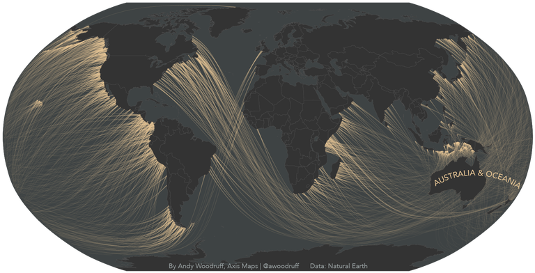 What's Over The Horizon Cartographer Traces 'beyond - Earth Maps From Different Perspectives (800x404), Png Download