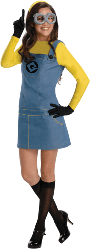 Adult Despicable Me - Minion Fancy Dress Womens (600x951), Png Download