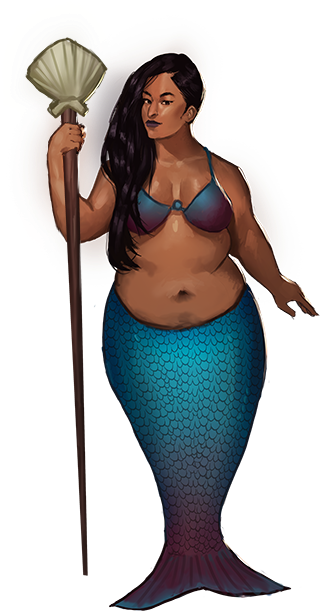 Mermaid (500x647), Png Download