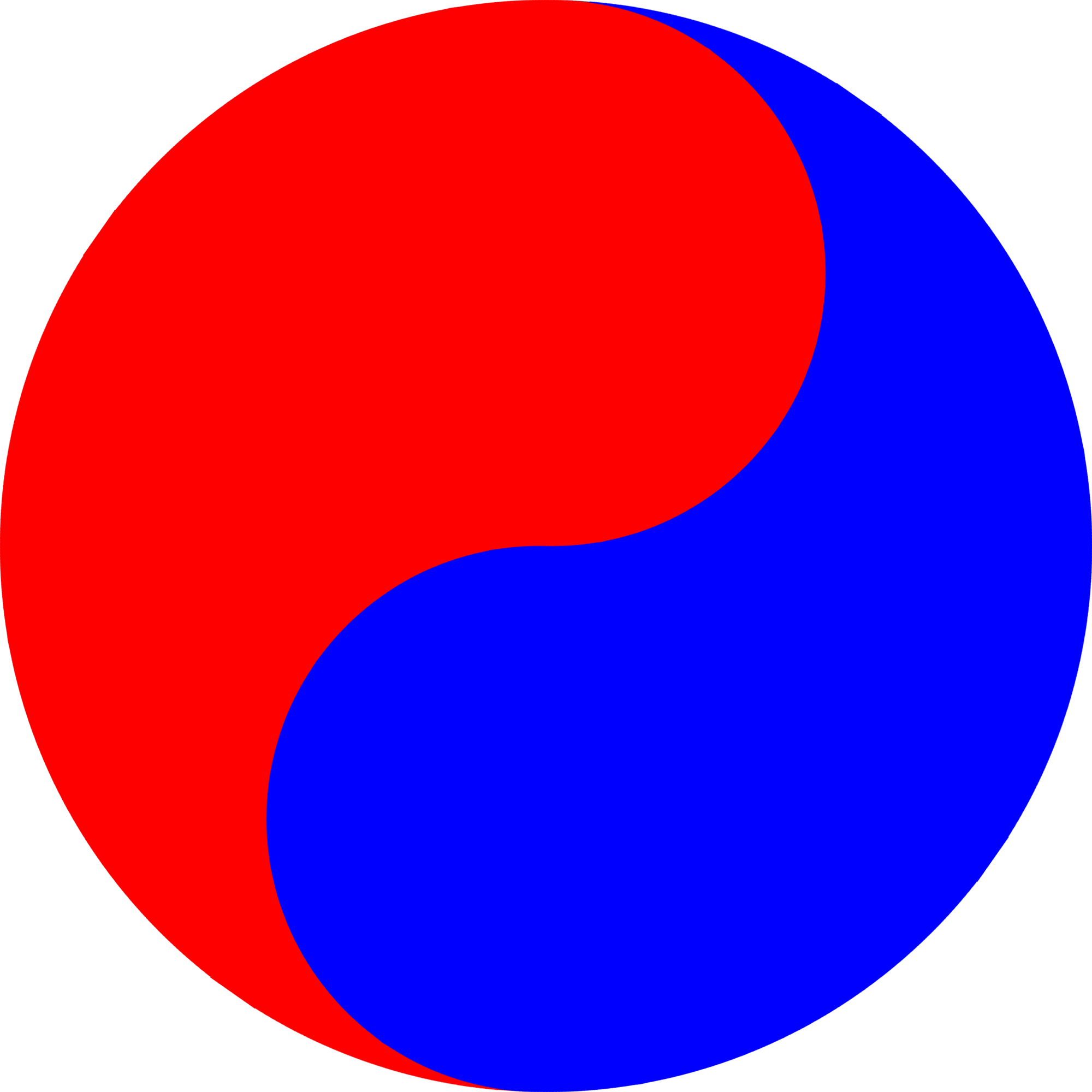 Imperial Seal Of Korea - Yin Yang Red Blue (2000x2000), Png Download