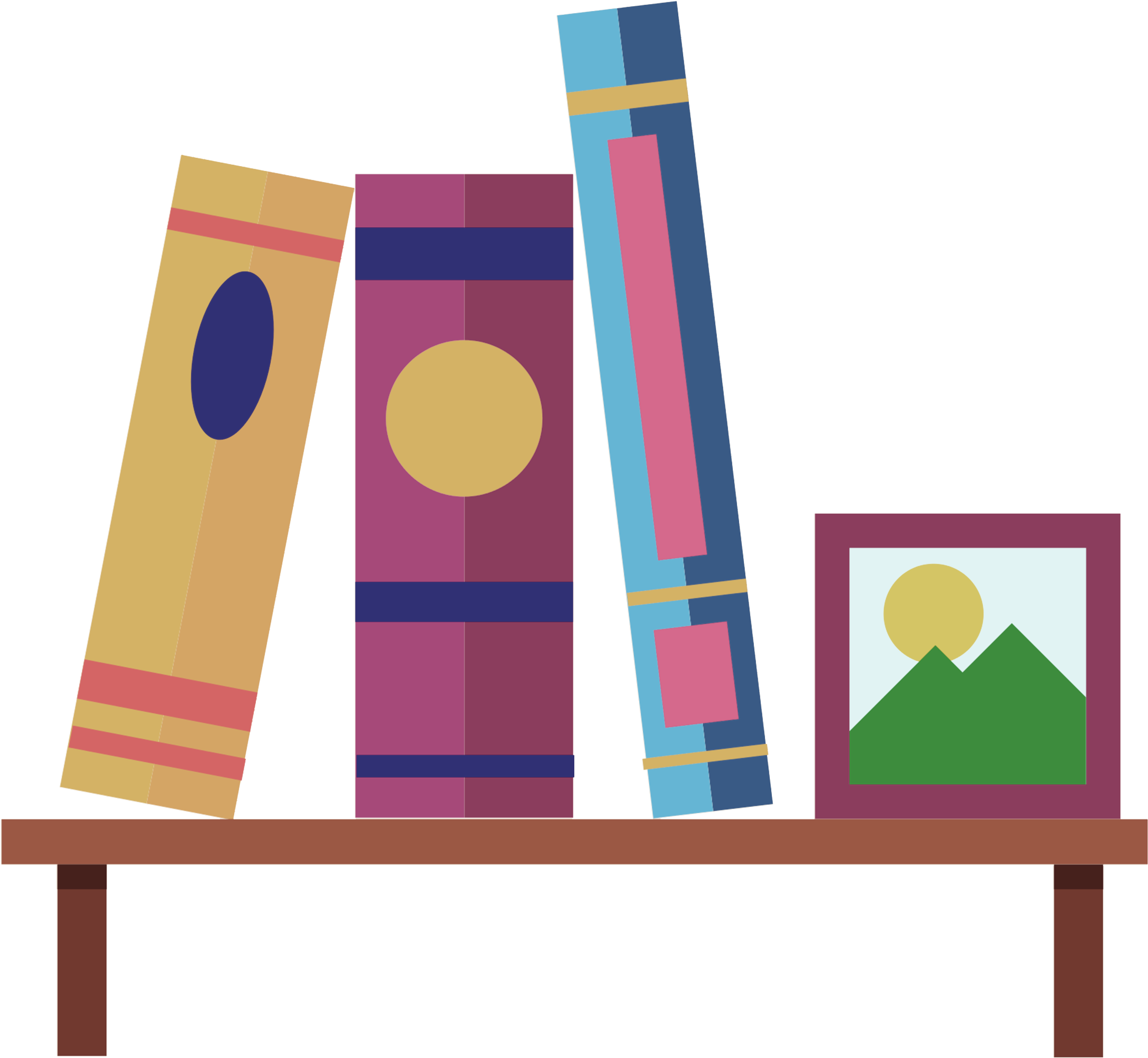 Book Shelf With Globe - Education (2500x2500), Png Download